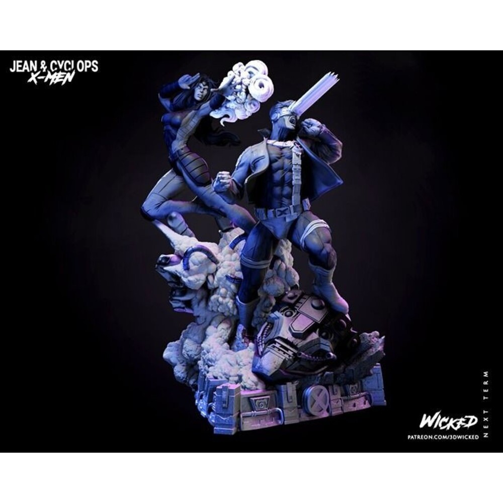 Amazing Cyclops and Jean Grey 3d figure available